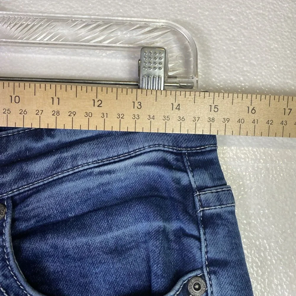 BKE Jake Jeans Mens 30X30 Straight Mid Rise‎ Distressed Blue Stretch Denim